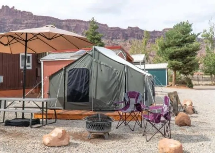 Moab Rv Resort Glamping Setup Tent In Rv Park #4 Ok-T4