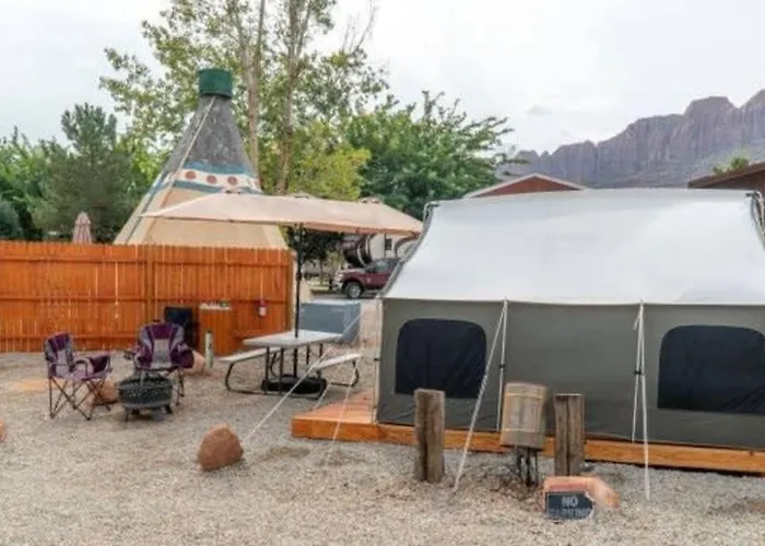 Moab Rv Resort Glamping Setup Tent In Rv Park #4 Ok-T4