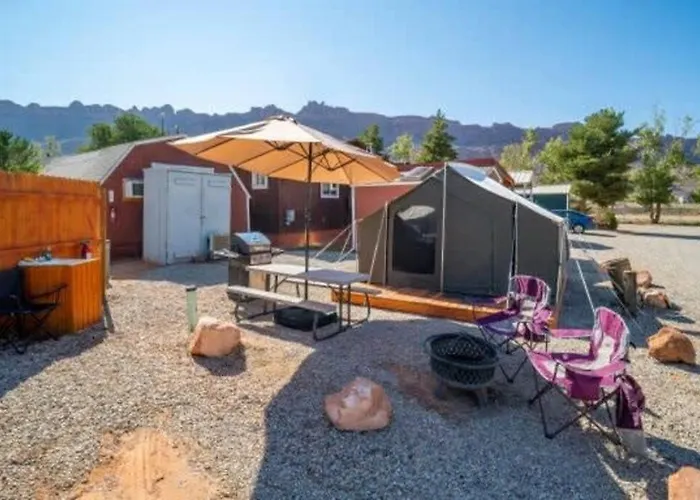 Moab Rv Resort Glamping Setup Tent In Rv Park #4 Ok-T4